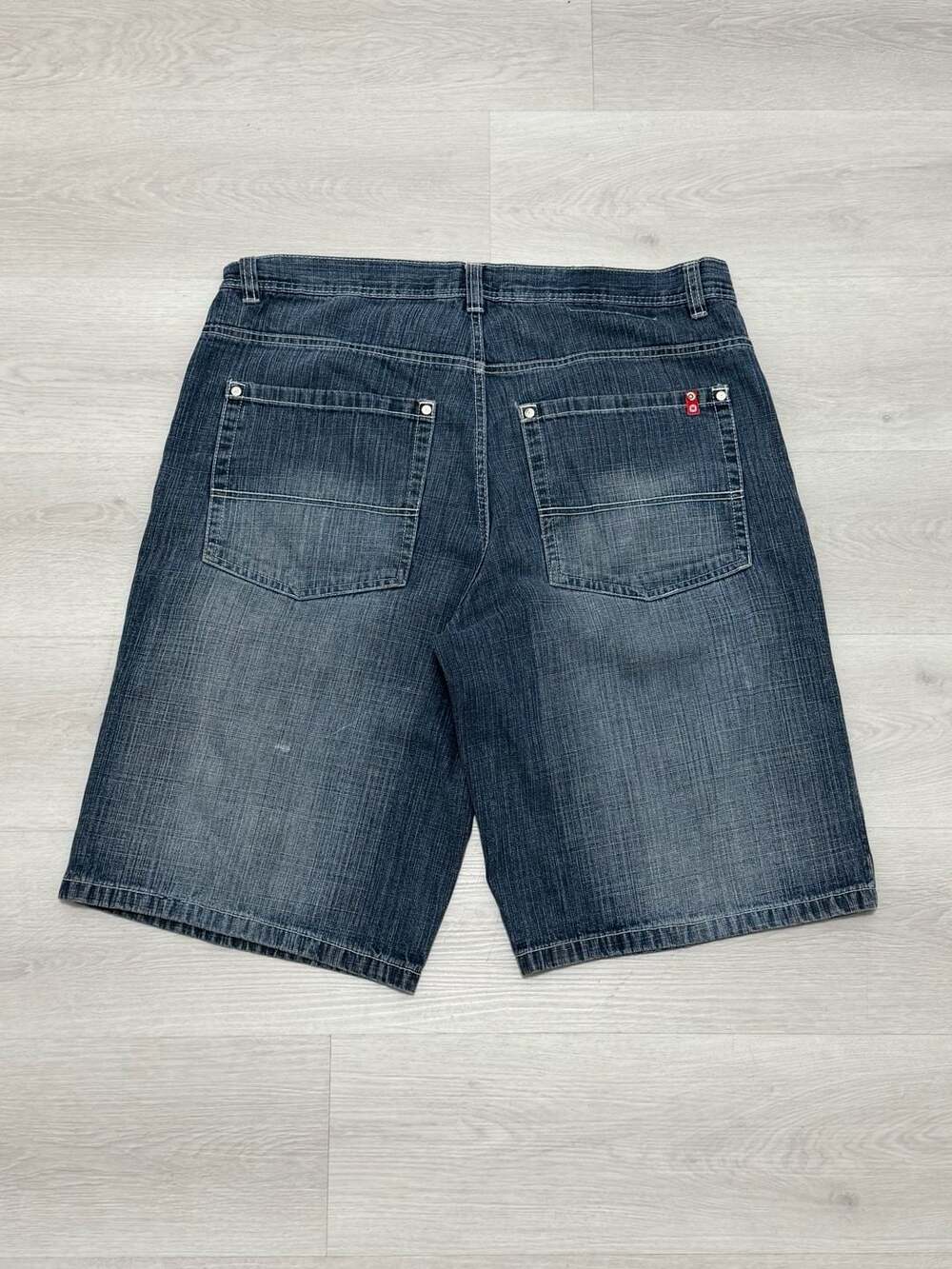Vintage Southpole Y2K Baggy Red Tab Denim Jorts Size 40